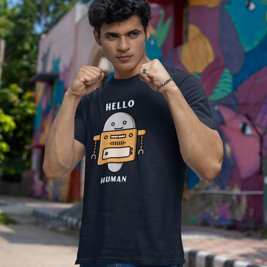 Hello Human Oversized Tee