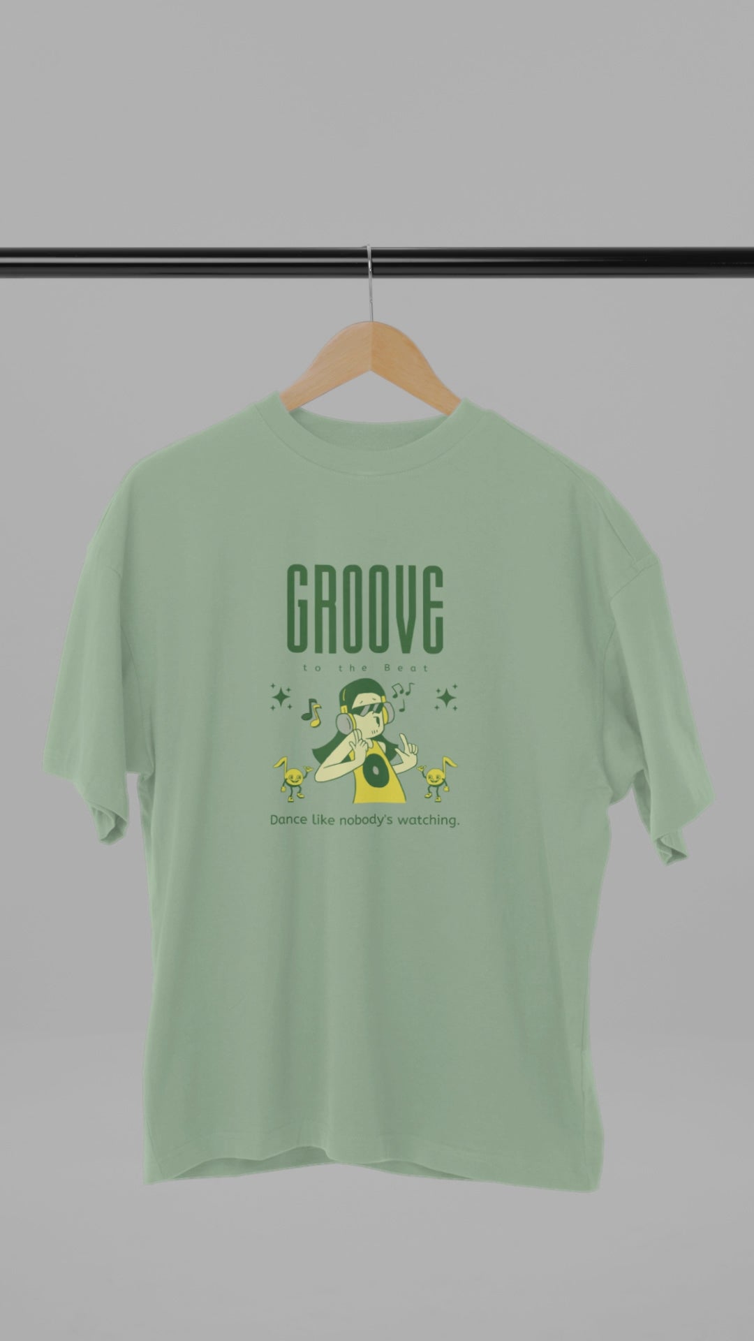 Groove Oversized Tee - Jade