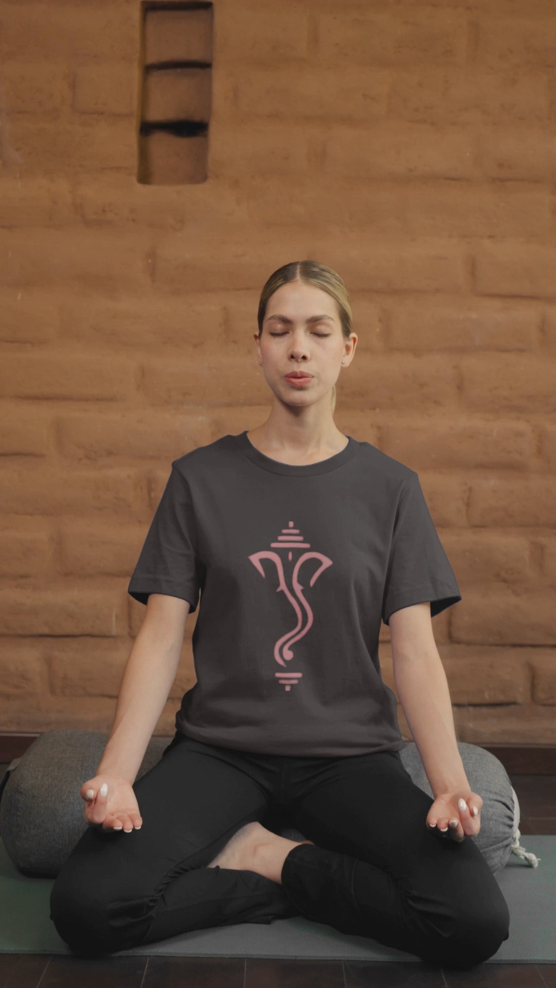 Ganesha Art T-shirt-CoffeeBrown
